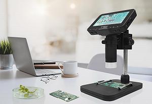Цифровой Микроскоп Technaxx Pro TX-277 50x увеличение, 4,3 дюйма IPS дисплей, регулируемый угол и кронштейн, 8 LED подсветка, Фото/Видео запись, MicroSD и подключение к ПК synthetic.ua - Фото 1
