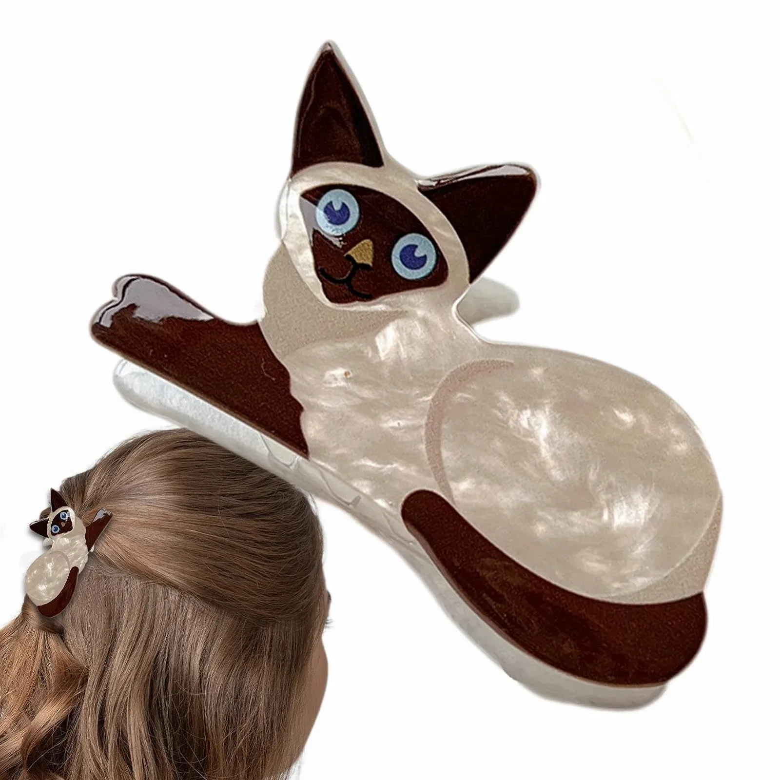 Зажим-коготь для волос Кошка - нескользящие когти для волос, заколки для волос, заколки для волос с узлом, большая нескользящая заколка для волос, кошачьи заколки для волос для женщин, девушек, для повседневной и официальной одежды, фото №1 Зажим-коготь для волос Кошка - нескользящие когти для волос, заколки для волос, заколки для волос с узлом, большая нескользящая заколка для волос, кошачьи заколки для волос для женщин, девушек, для повседневной и официальной одежды, фото №1