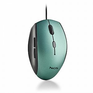 Мышь NGS Moth Ice USB проводная оптическая компьютерная с 5 тихими кнопками и прокруткой, эргономичная, 800/1200/1600 DPI, ICE - Фото 1