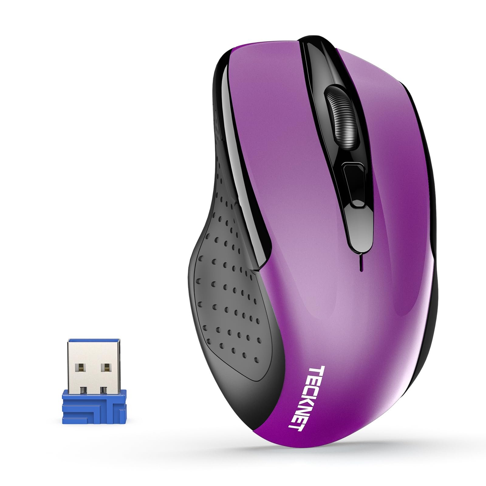 Мышь беспроводная TECKNET 4000 DPI оптическая фиолетовая, фото №1