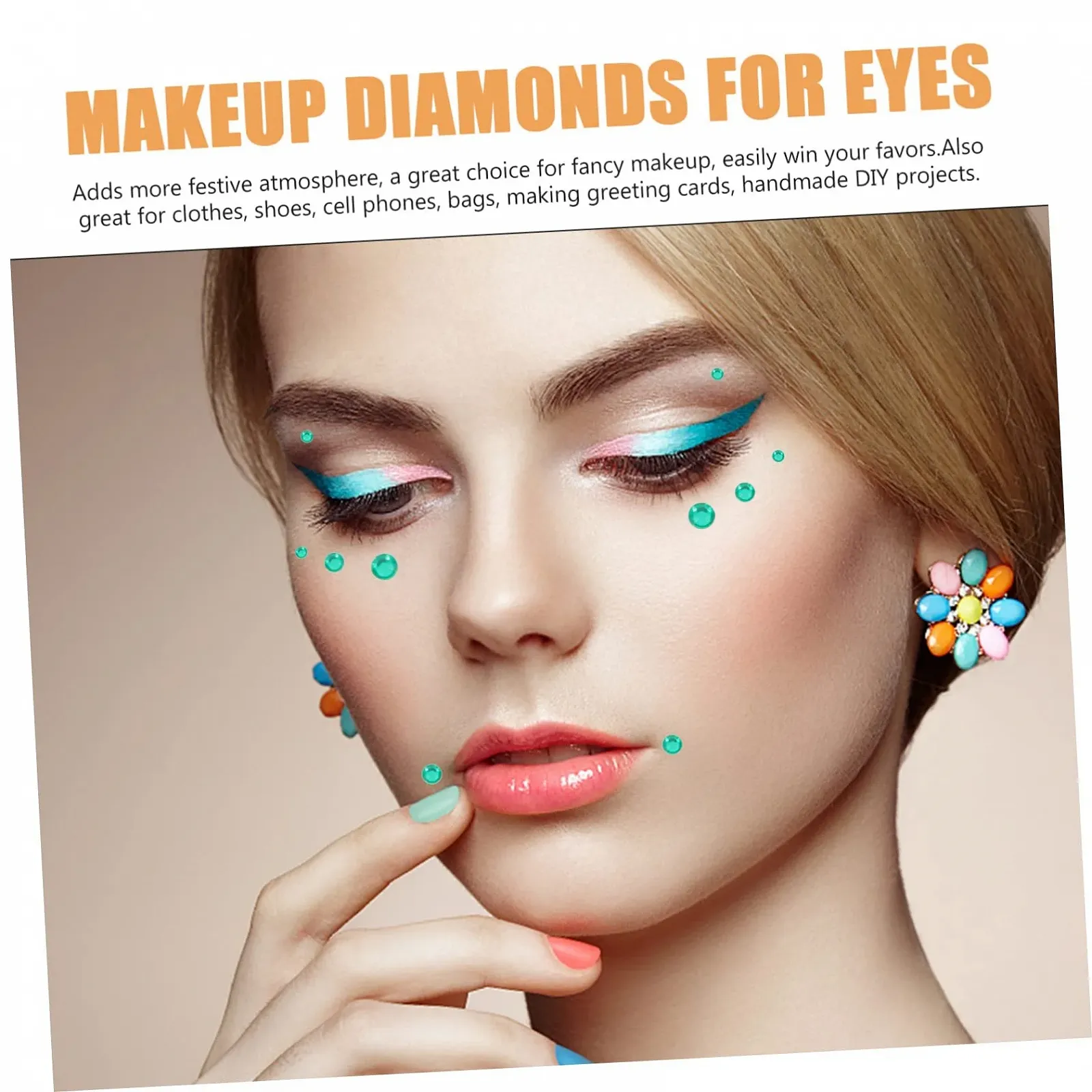 Наклейки зі стразами для манікюру 2 аркуші Різдвяні прикраси Стрази, фото №2