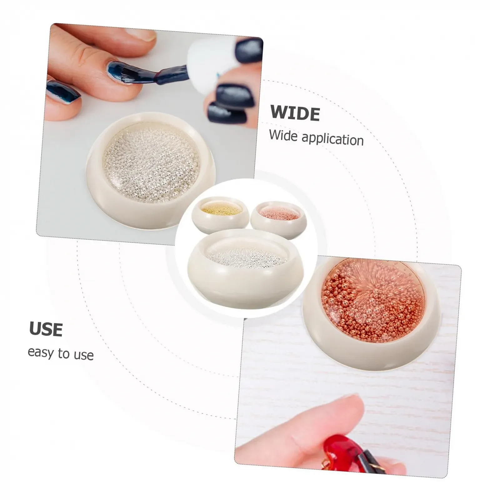 FRCOLOR 9 коробок Аксессуары для стальных шариков DIY и поделок Стразы Аксессуары для ногтей Украшение Золотой декор Маникюр DIY Аксессуары Стальные шарики для ногтей Украшение чехла мобильного телефона Зернистая сталь, фото №8