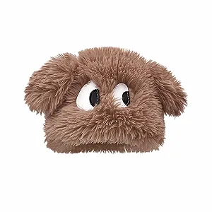 Универсальная красочная шапка-щенок с меховыми наушниками, мультяшная шапка с ушками, однотонная зимняя плюшевая шапка для повседневной одежды, пушистые шапки для женщин - Фото 1