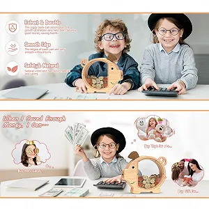 Скарбничка дерев'яна у формі тварини з акрилом synthetic.ua - Фото 1