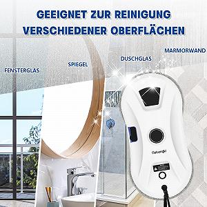 Робот для мойки окон Electric Window Cleaner 5600Pa, 3 режима, интеллектуальное обнаружение краев, дистанционное управление, автоматическая водяная струя для внутренних и наружных окон synthetic.ua - Фото 1