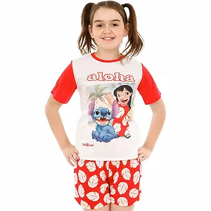 Піжама Disney Lilo and Stitch для дівчат synthetic.ua - Фото 1
