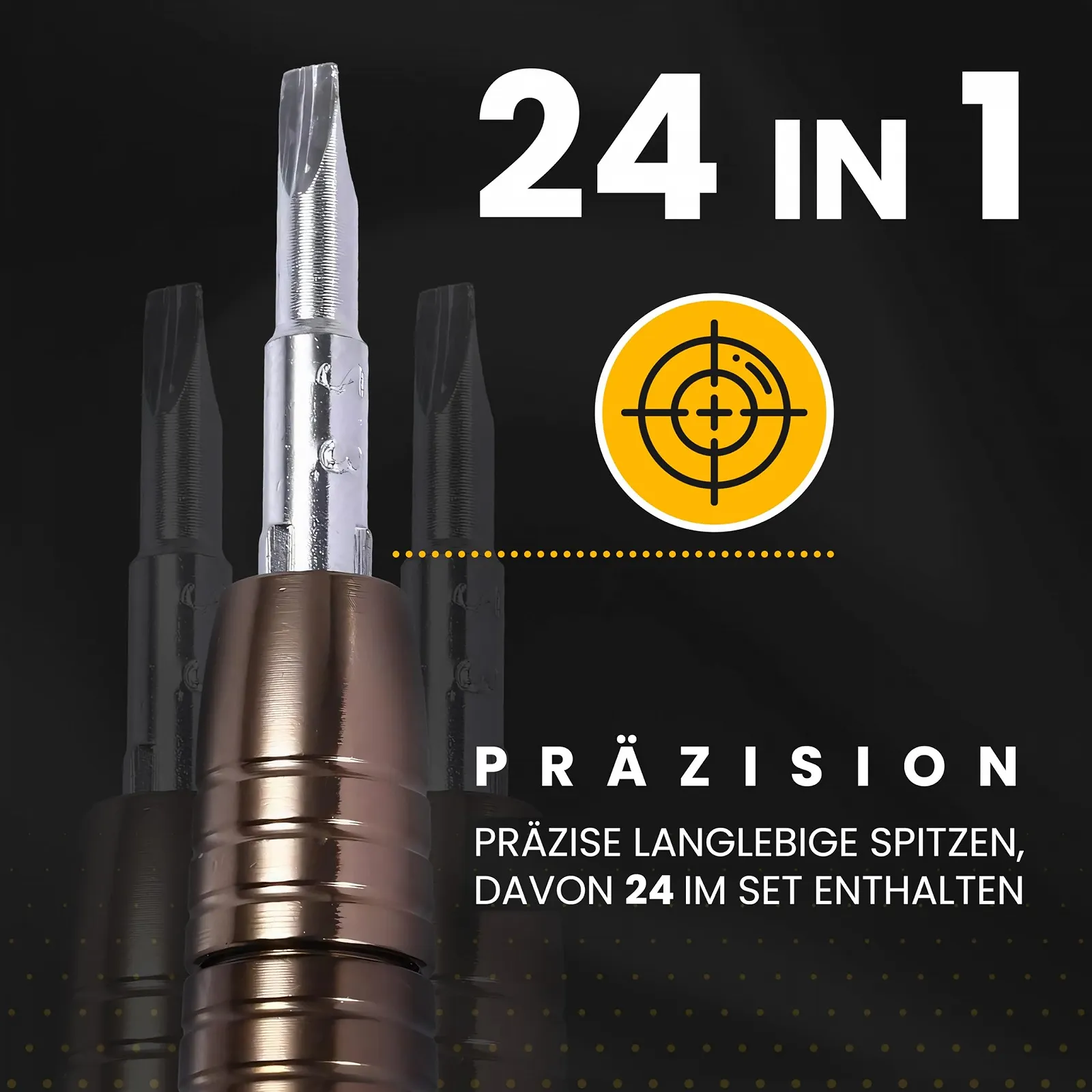 Набір прецизійних викруток Retoo 25 предметів магнітний Чорний/Сріблястий, фото №2