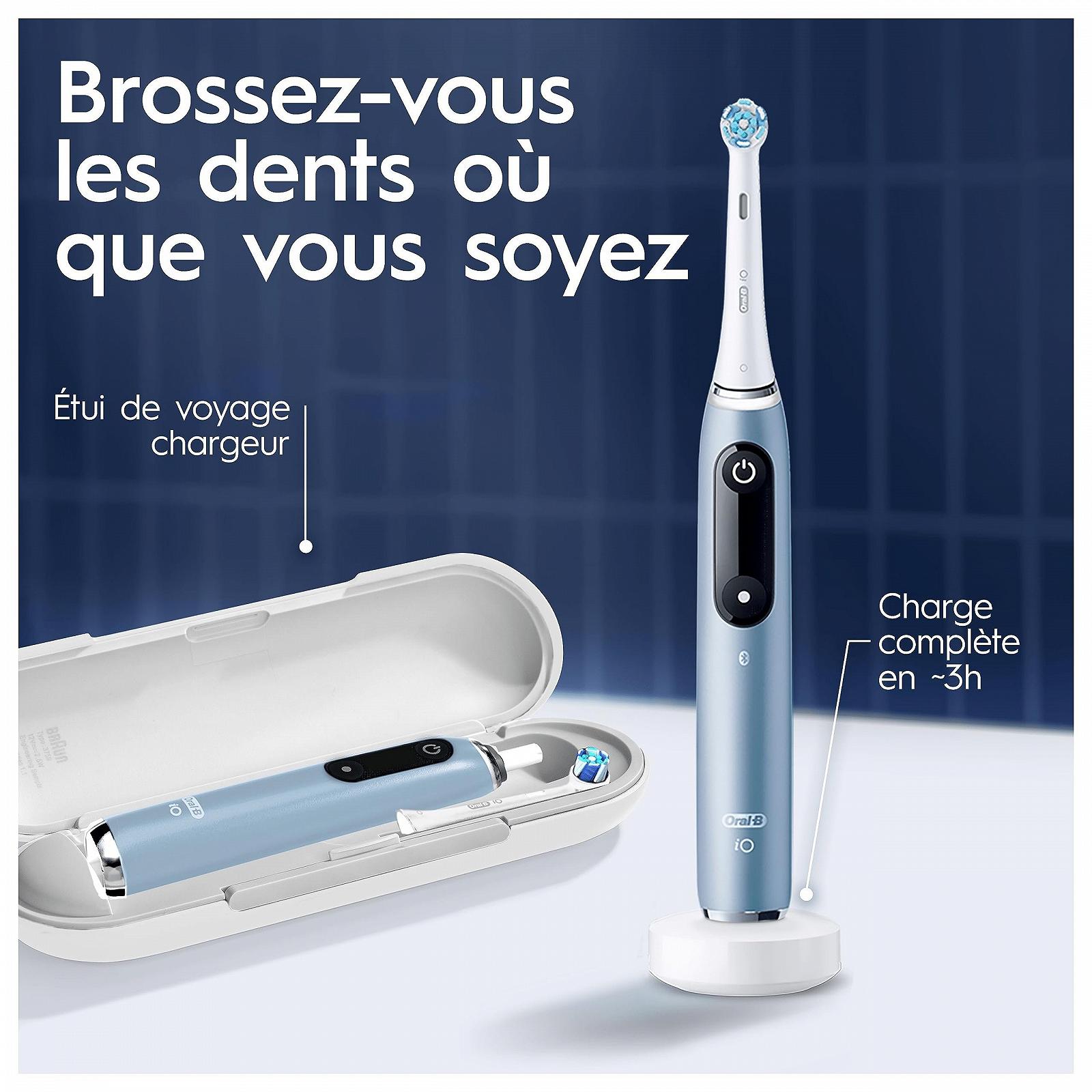 Зубная электрощетка Oral-B iO Series 9 Special Edition, Bluetooth, 7 режимов, 1 дорожный футляр, 1 сумка, синий, фото №9