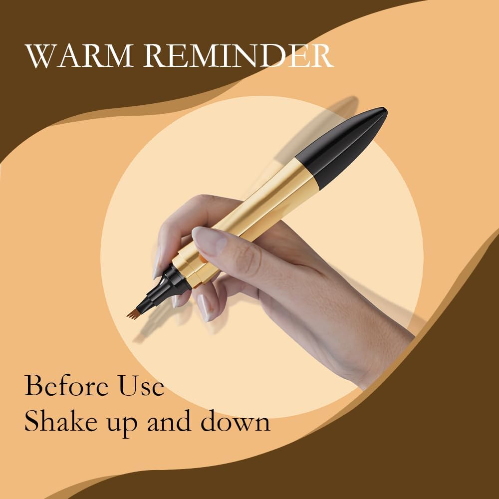 Карандаш для бровей 2 в 1 Magic 2024 3D Microblading с 4 зубцами с подводкой, двусторонний водостойкий (4 цвета), фото №2 Карандаш для бровей 2 в 1 Magic 2024 3D Microblading с 4 зубцами с подводкой, двусторонний водостойкий (4 цвета), фото №2