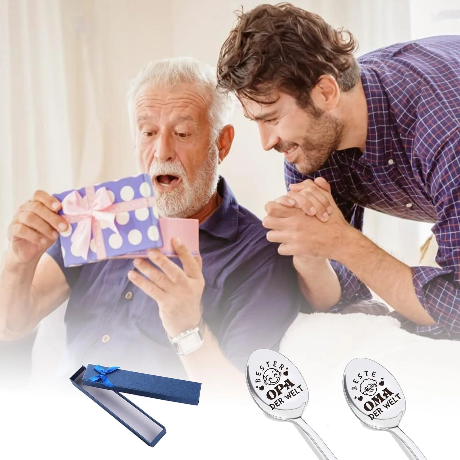 Ложка кавова NoName Найкраща бабуся і дідусь у світі, сріблястий, фото №5 Ложка кавова NoName Найкраща бабуся і дідусь у світі, сріблястий, фото №5