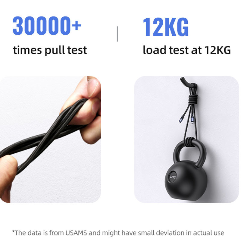 Дата кабель USAMS US-SJ522 U71 Type-C to Lightning PD 20W 2m, фото №6