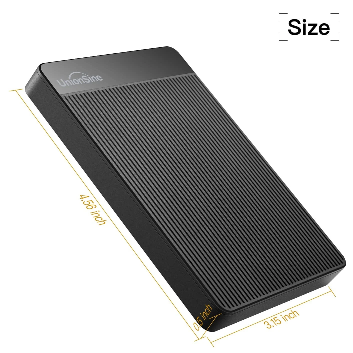 Зовнішній жорсткий диск UnionSine HD2510 1TB 2.5 дюйма USB 3.0 SATA Black, фото №3