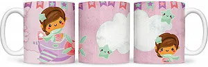 Дитяча Кружка для Дівчаток Pilot Design, 330 мл, Біла, Мультяшний Стиль - Фото 1