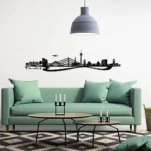 Наклейка на стену Düsseldorf Skyline достопримечательности города 130 x 30 см 33 цвета synthetic.ua - Фото 1