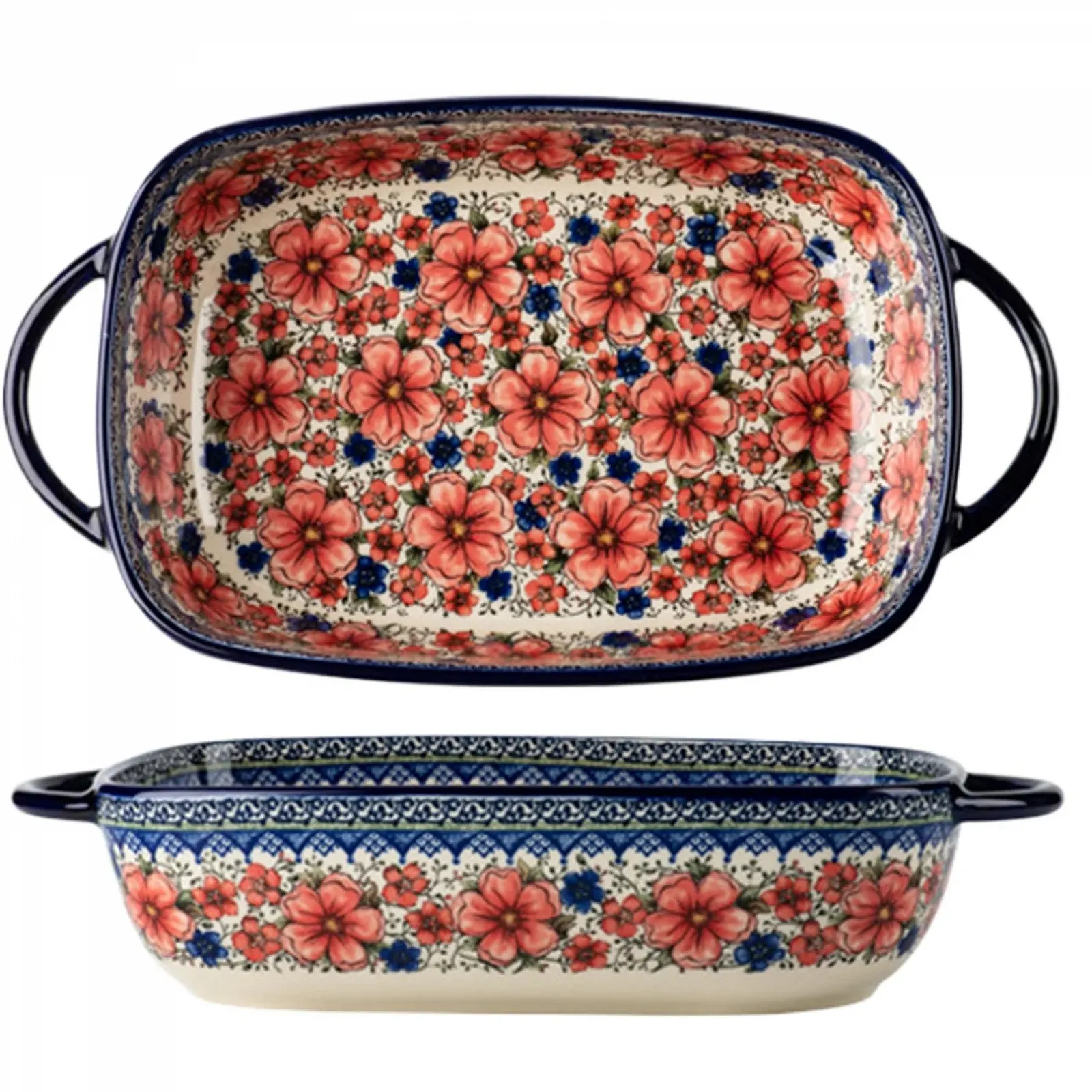 Форма для лазаньи Керамическая Прямоугольная С ручками 33,5 x 19 см 1,9 л, фото №1