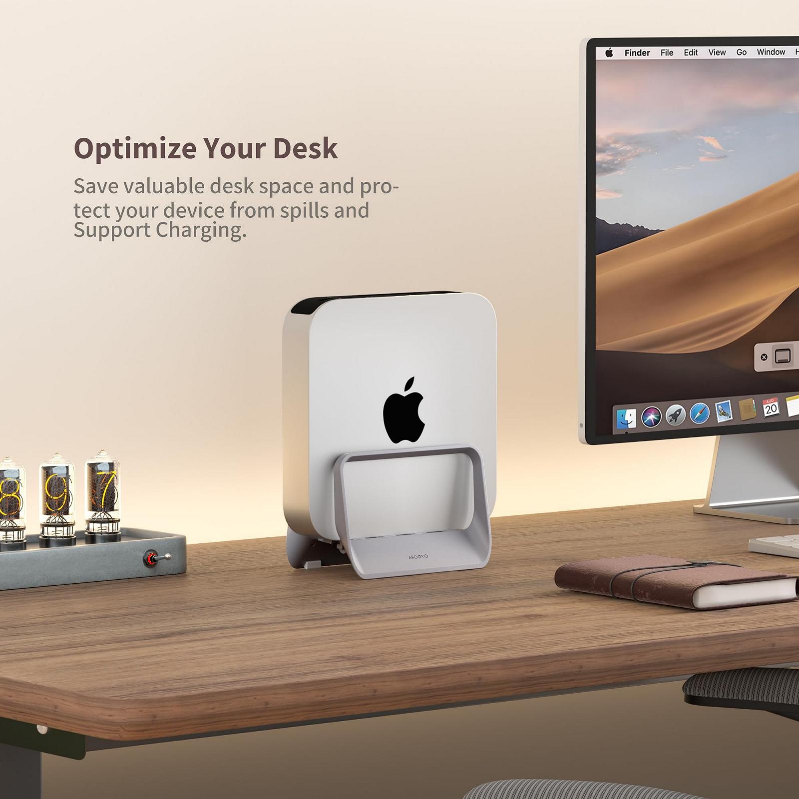 Подставка Тип Mac Mini ABS Вертикальная Настольная Серый, фото №2 Подставка Тип Mac Mini ABS Вертикальная Настольная Серый, фото №2