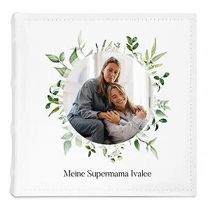 Альбом вкладыш Maverton с принтом - Фотоальбом на 200 фотографий 10 x 15 - 50 страниц - Размер: 21 x 22 см - Белый - Фото 1