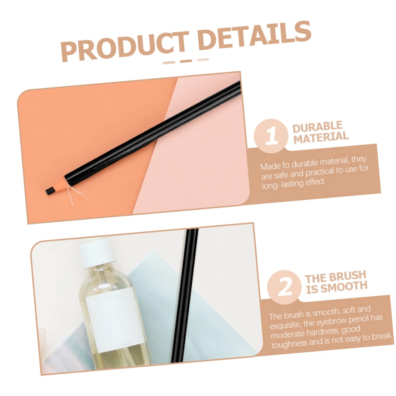 Олівець для брів Beavorty Waterproof Brown Eyeliner Makeup Tool Single Head Eyebrow, фото №7
