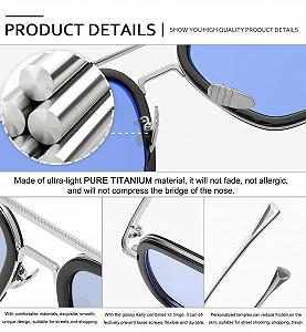 Сонцезахисні окуляри Квадратні Металева оправа SHEEN KELLY Tony Strong Vintage Чоловічі Жіночі Ретро - Фото 1