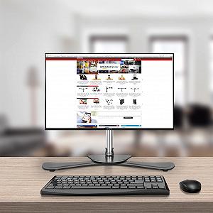 Кронштейн для монитора Duronic DM751 с регулируемой высотой, одинарный, для настольного крепления ЖК-светодиодного монитора с наклоном и поворотом (Наклон 15	|Поворот 360	) synthetic.ua - Фото 1