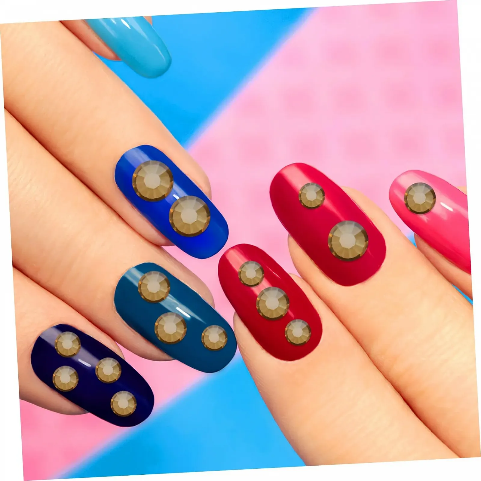 Стразы для ногтей, 1 упаковка, стеклянные, крупные, хрустальные, фото №5