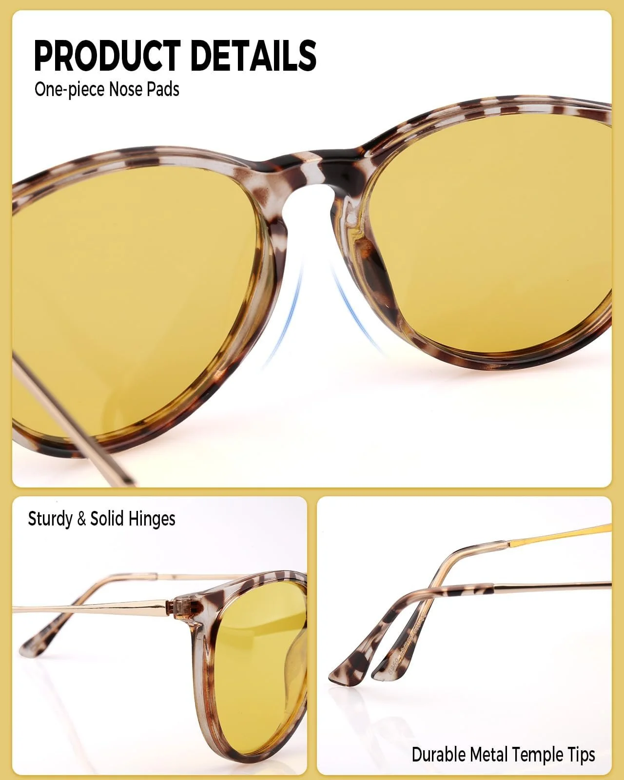 Окуляри Fimoson Нічного Бачення Поляризовані Жовті Леопард/Жовтий, фото №3