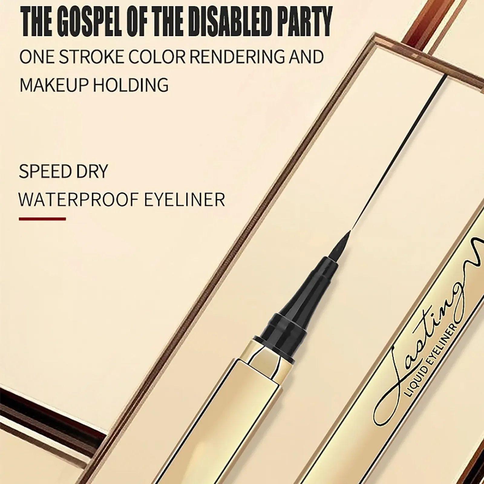 Підводка Для Очей Водостійка Гелева З Блискітками Starlit Black (Чорний), фото №4