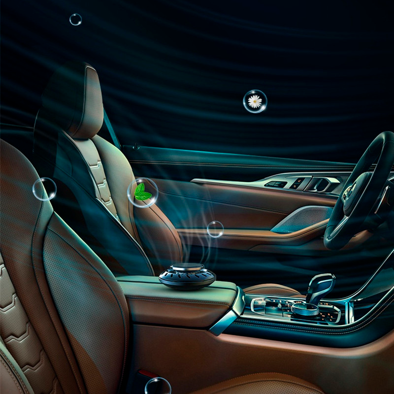 Автомобильный ароматизатор на солнечных батареях с вращающимися диском свежесть, фото №6