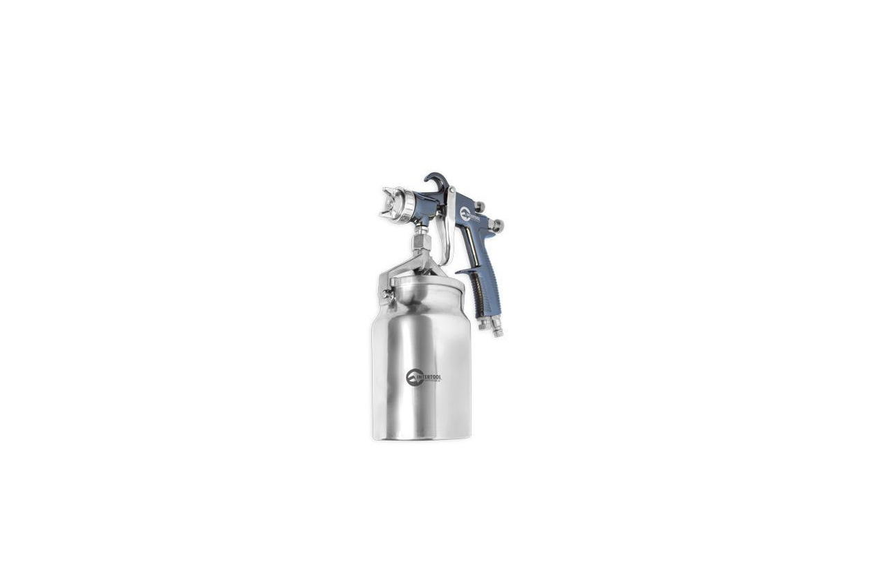 Краскопульты Intertool Пневмопистолет лакокрасочный HP - нижний бак 1000 мл x 1,8 мм  PT-0140, фото №2