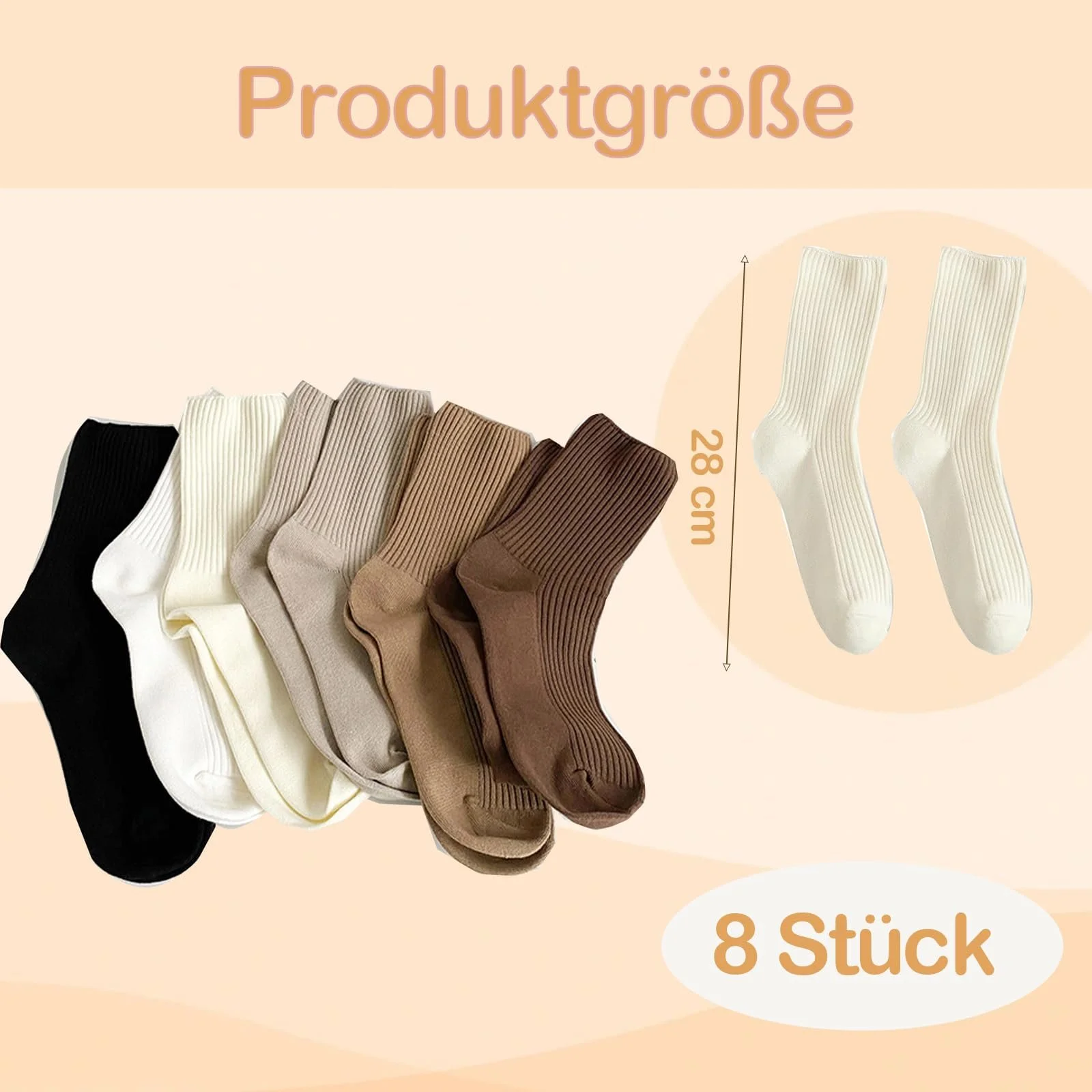 Шкарпетки KASURE, 8 пар, жіночі, бавовняні, фото №2