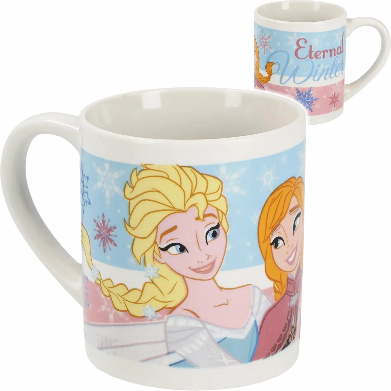 Дитяча чашка з ручкою Frozen порцелянова керамічна для напоїв, дитячий посуд для сніданку, фото №1