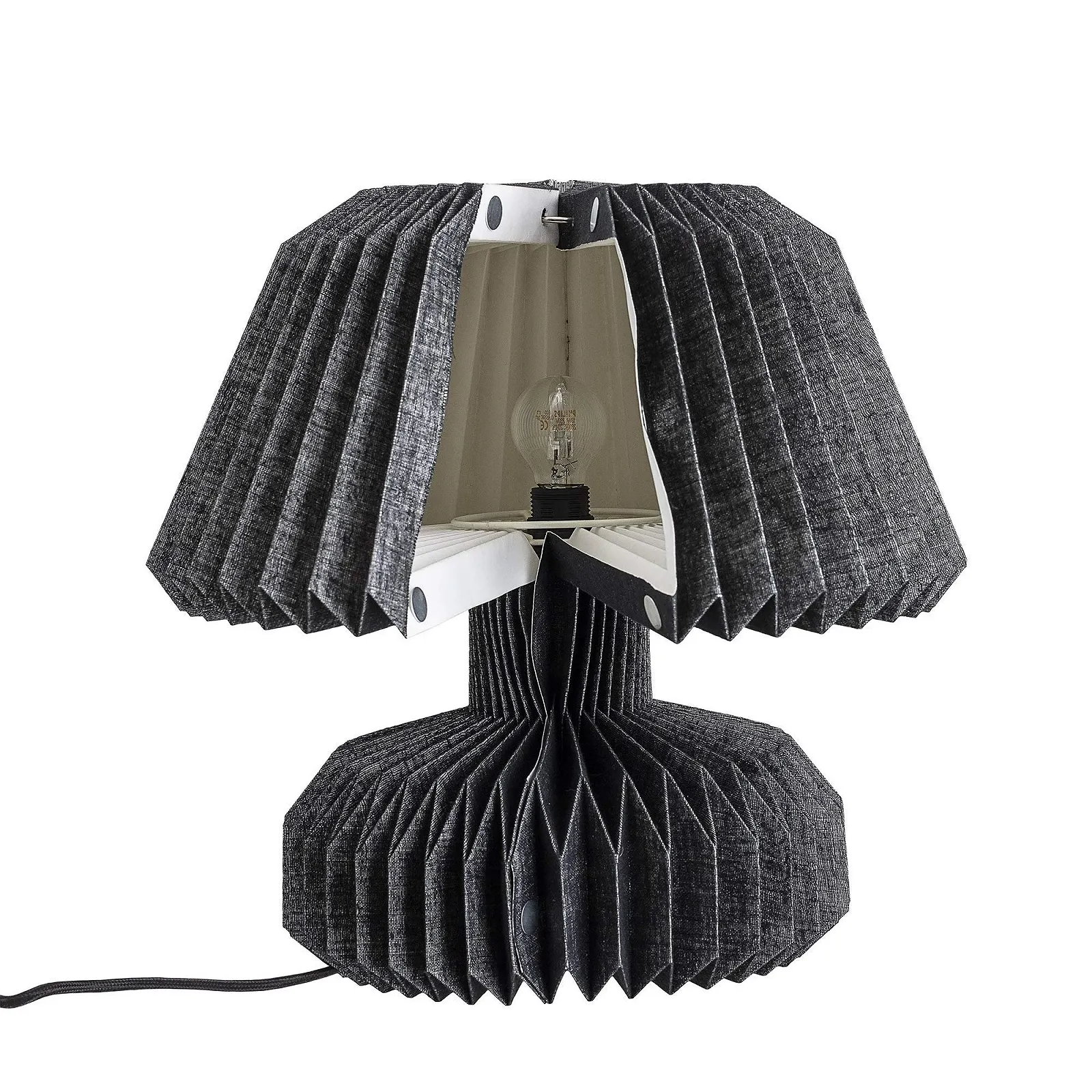 Настільна лампа Bloomingville Паперова Чорний, фото №2