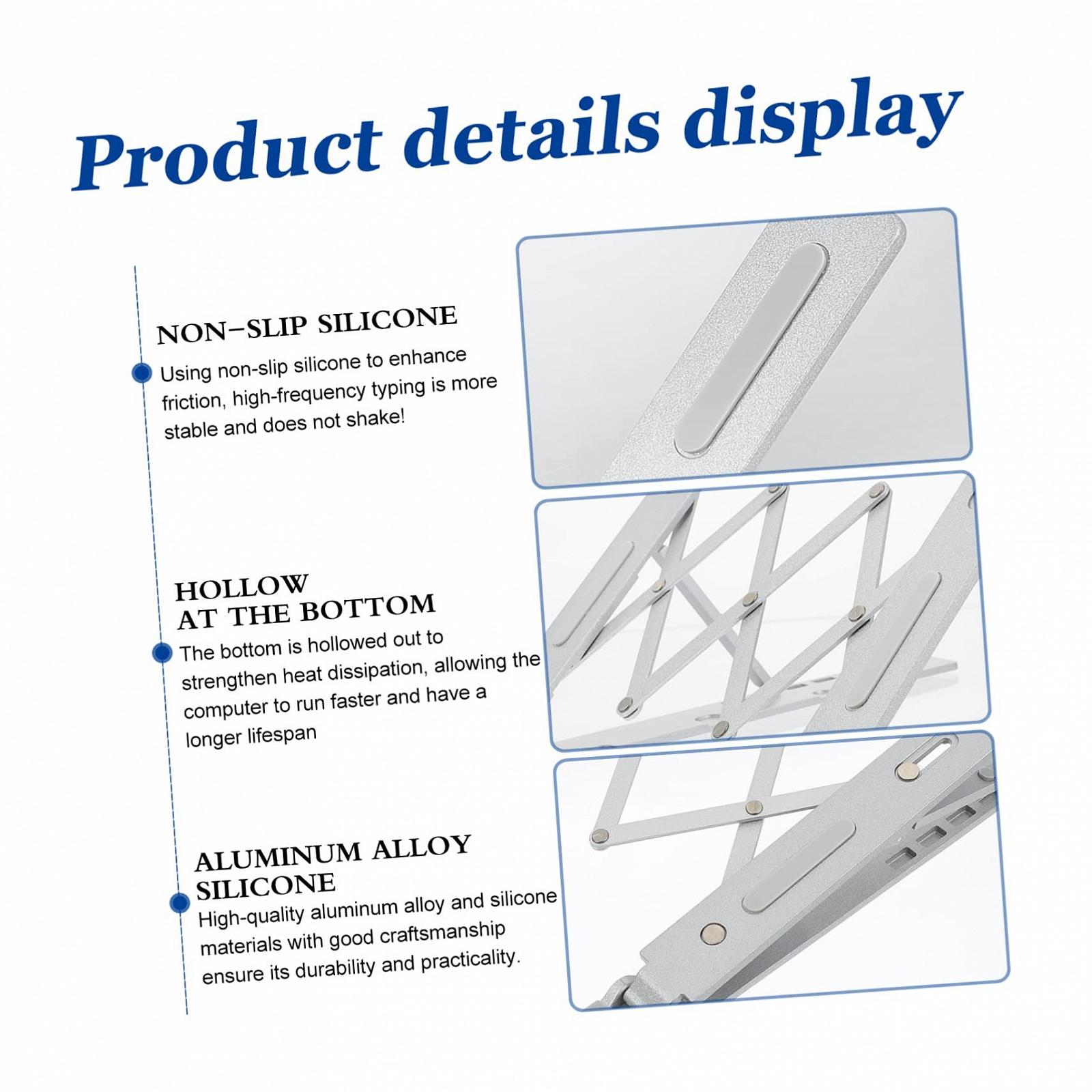 Подставка для ноутбука NUOBESTY Регулируемая по высоте Портативная для ноутбуков Планшетов Просмотра видео Работы, фото №9 Подставка для ноутбука NUOBESTY Регулируемая по высоте Портативная для ноутбуков Планшетов Просмотра видео Работы, фото №9