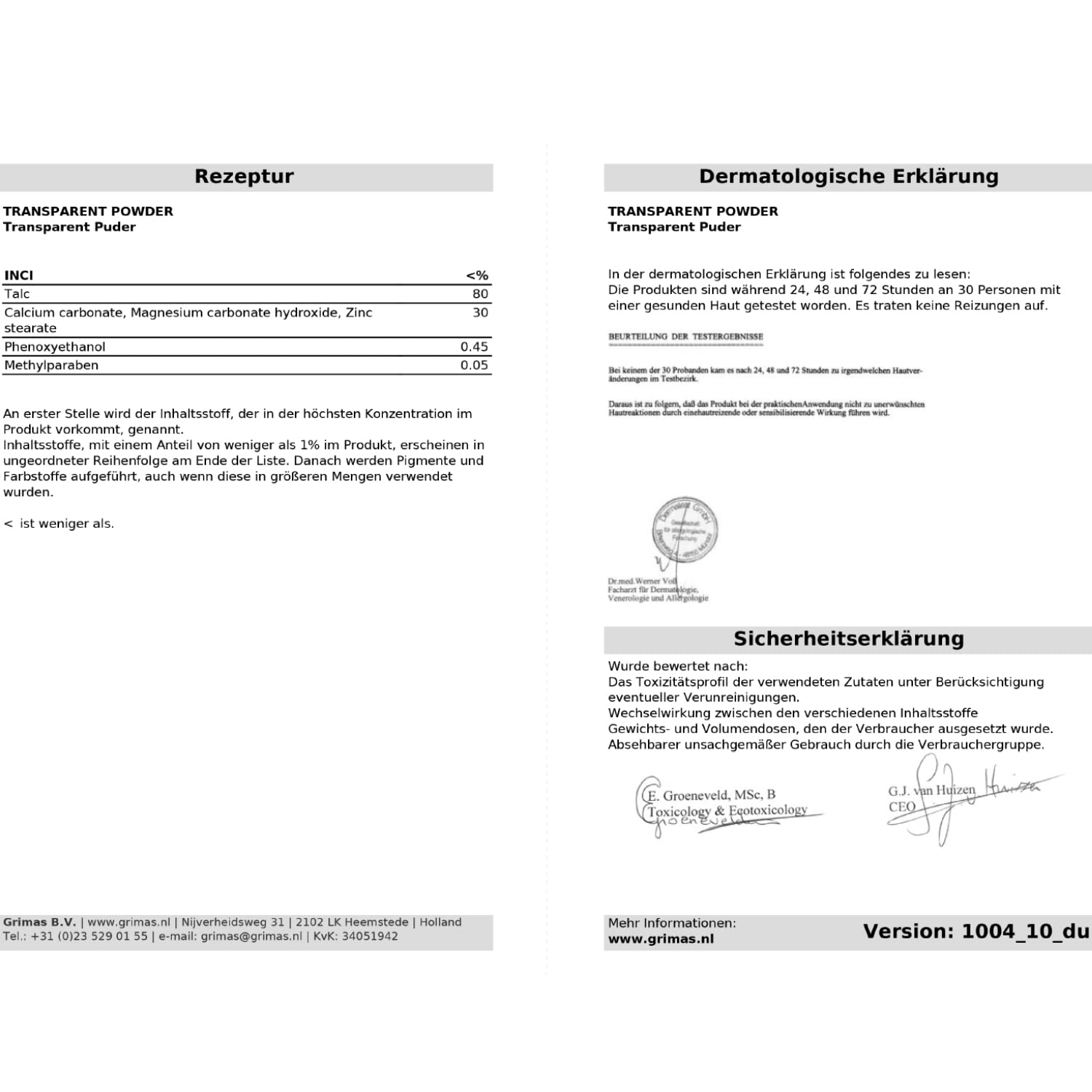 Пудра GRIMAS Transparent 40 г прозрачная матирующая веганская без запаха без глютена, фото №5