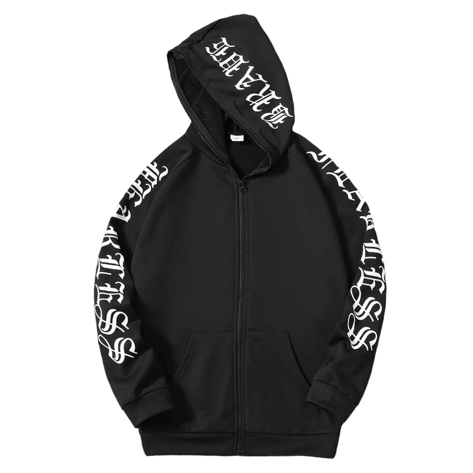 Толстовка Generisch для мальчиков-подростков 13-16 лет, флисовая куртка на молнии с буквенным принтом, повседневная верхняя одежда для школы и повседневной жизни, фото №1