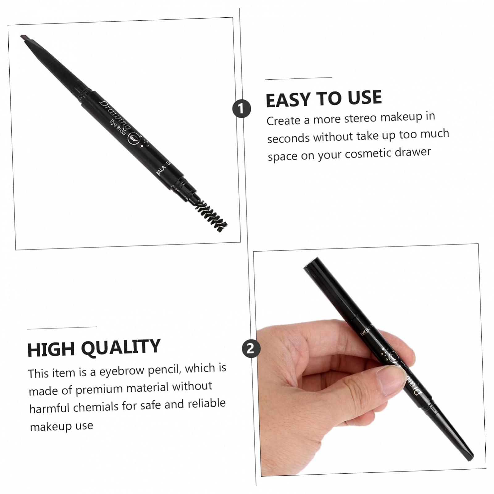 Олівець minkissy Pack of 3 Double Head Eyebrow Pencil Chocolate, фото №5