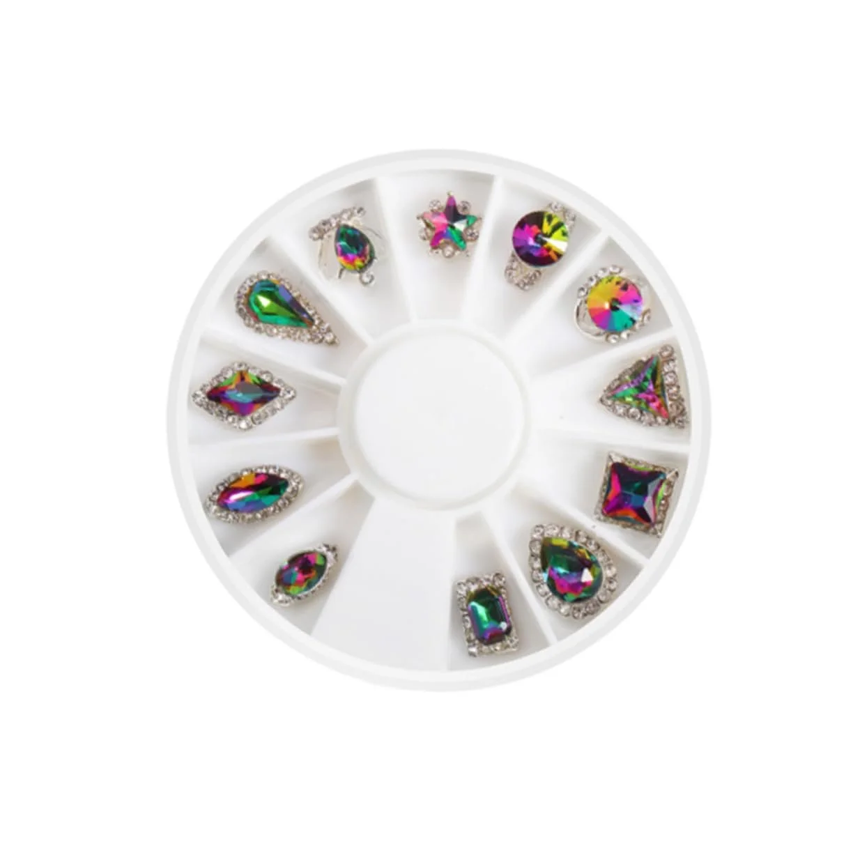 Стрази Rivets, 1 уп., вогняний опал, скляні, прикраси амулет, скляні заклепки, фото №1