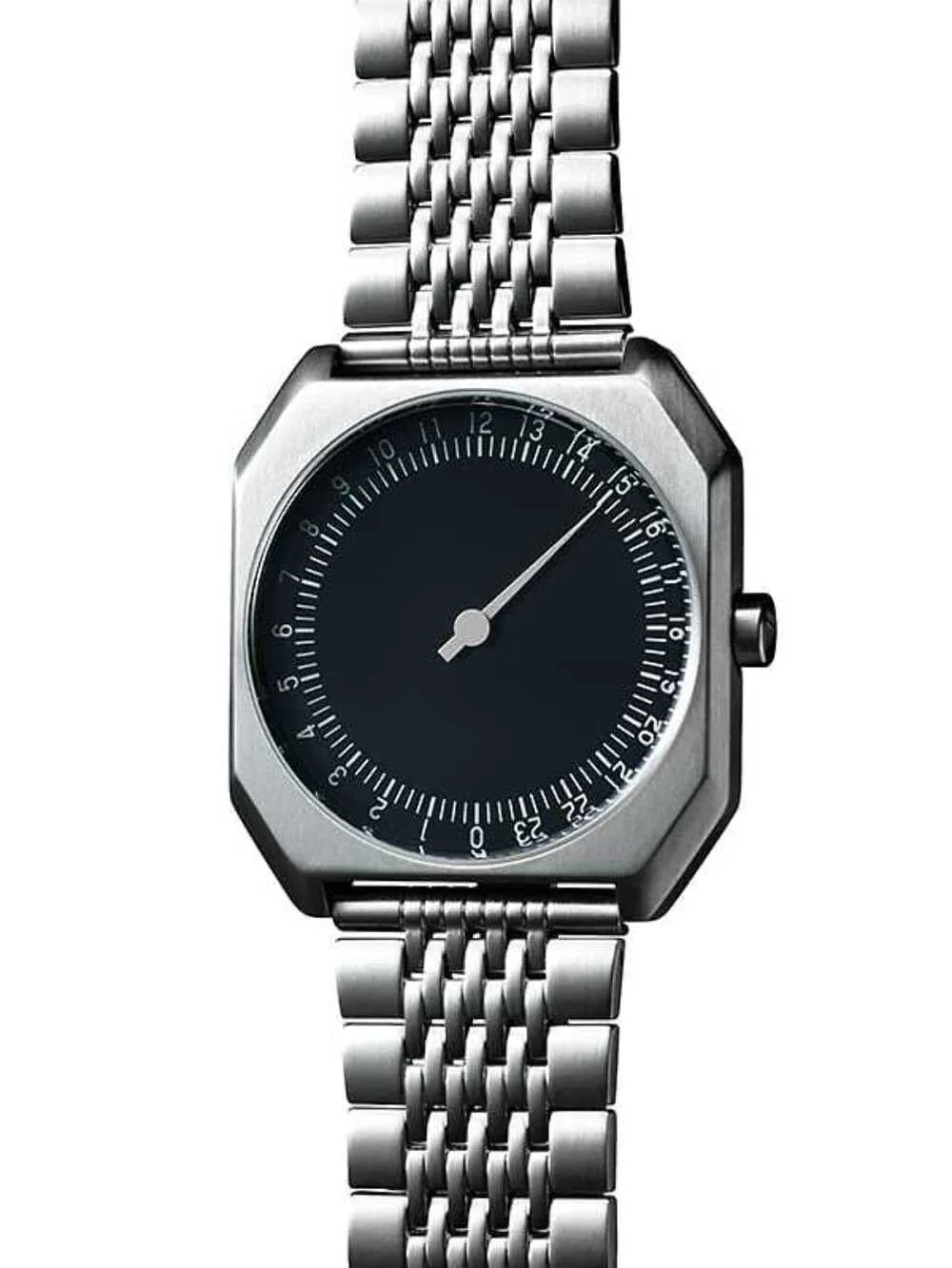 Часы однострелочные Slow Jo 02 Swiss Унисекс Аналоговый 24-часовой дисплей Браслет из нержавеющей стали Серебристый, Черный, Браслет, фото №4 Часы однострелочные Slow Jo 02 Swiss Унисекс Аналоговый 24-часовой дисплей Браслет из нержавеющей стали Серебристый, Черный, Браслет, фото №4