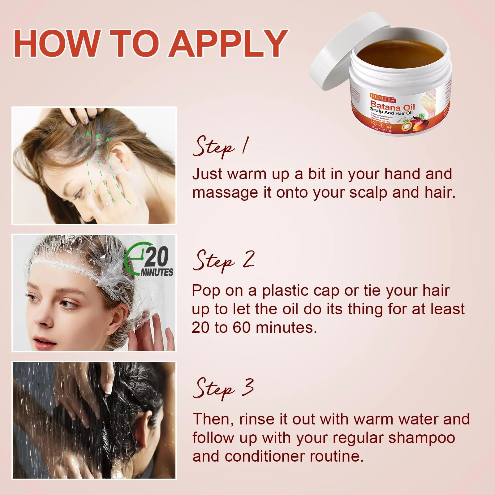 Олія Batana холодного віджиму, 2 шт, Стимулює ріст волосся, фото №6