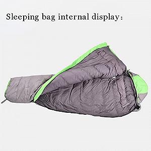 Спальний мішок MYVVKIA з капюшоном для дорослих Легкий Прямокутний Синій synthetic.ua - Фото 1