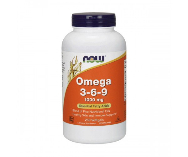 Омега 3-6-9 Now Foods1000 мг 250 мягких капсул, фото №1