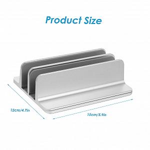 Регульована Підставка для Ноутбука з Алюмінієвого Сплаву з Подвійними Слотами Вертикальний synthetic.ua - Фото 1