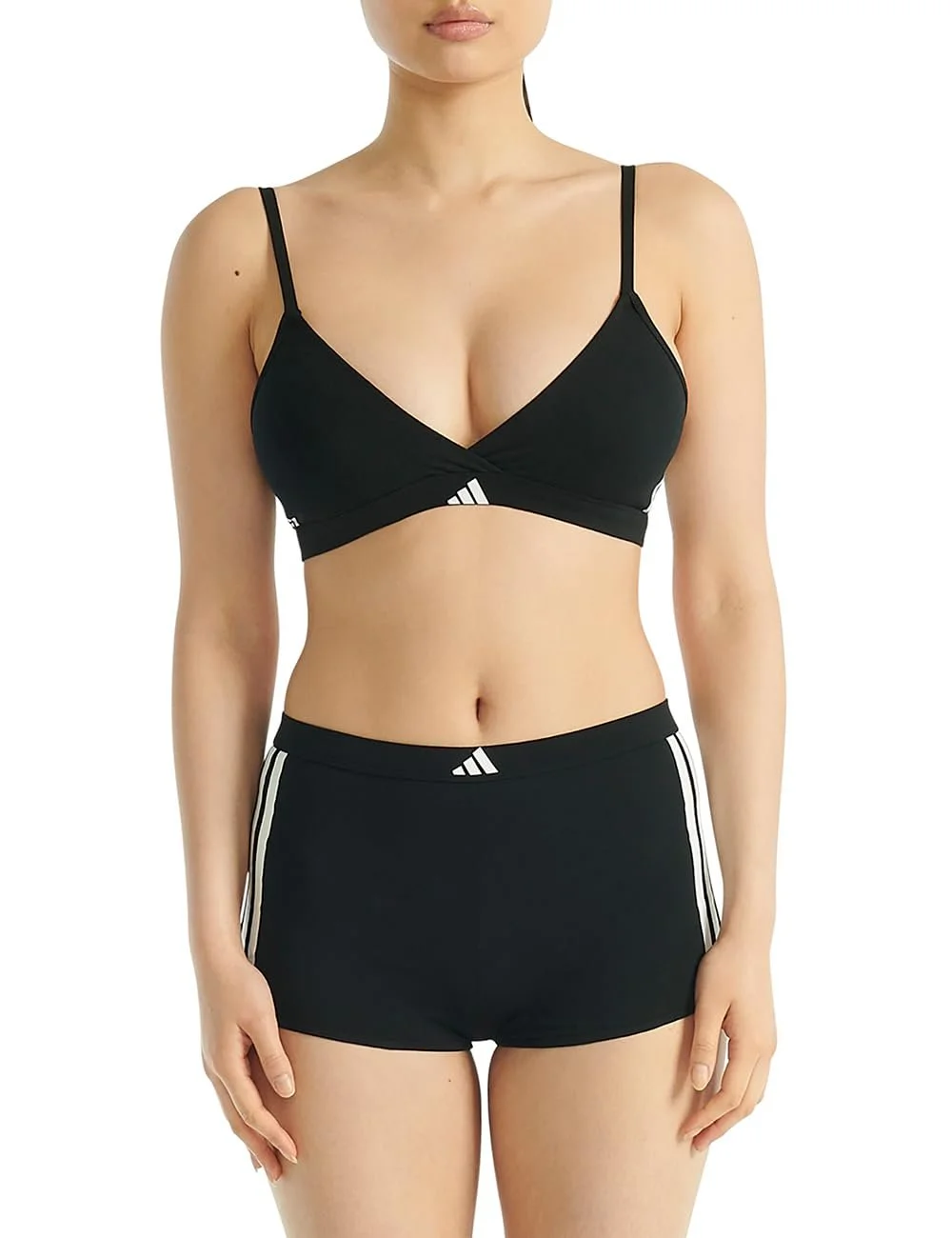 Бюстгальтер-бралетт трикутний Adidas Sport Active Essentials Cotton 3 Stripes 1 шт. в упаковці, фото №4