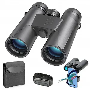 Бінокль OYU 10x42 HD Компактний Водонепроникний FMC Чорний - Фото 1