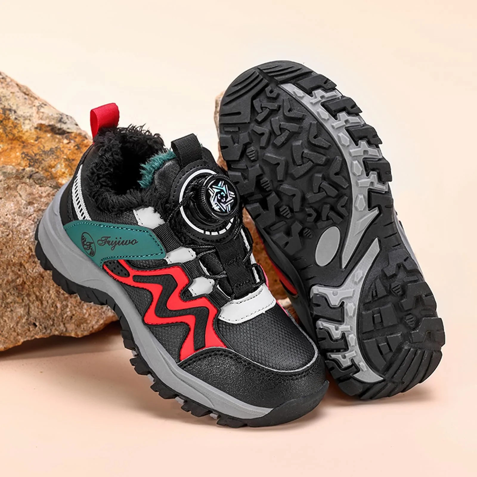 Дитячі зимові Кросівки для хлопчиків і дівчаток, водонепроникні, утеплені, трекінгові, нековзні, для пішого туризму, розмір 30-40, фото №3