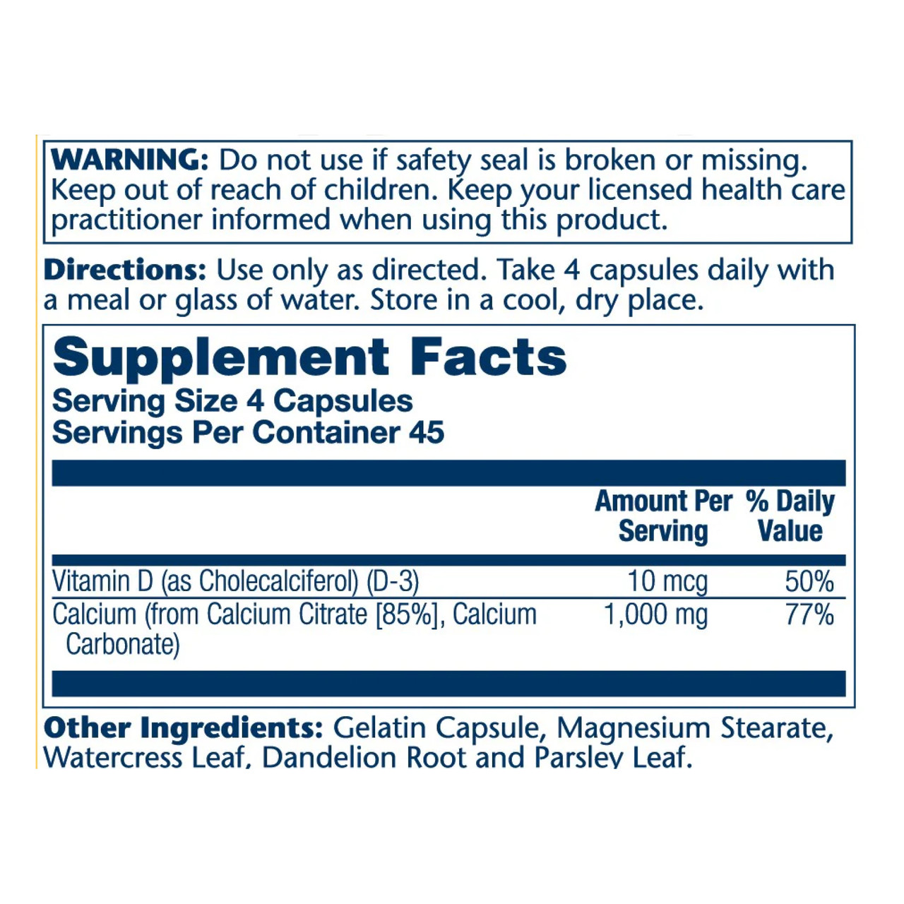 Calcium Citrate w/Vit D-3 1000mg 180 caps, фото №2