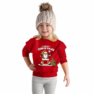 Рождественский свитшот для малышей Девочек Мальчиков Повседневный Свободный Активный С длинными рукавами Подростковый укороченный топ с буквенным принтом synthetic.ua - Фото 1