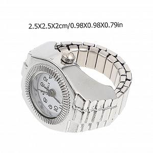 Кварцевые часы-кольцо PartyKindom, минималистичный дизайн, регулируемый, легкий, сочетается с любой одеждой synthetic.ua - Фото 1