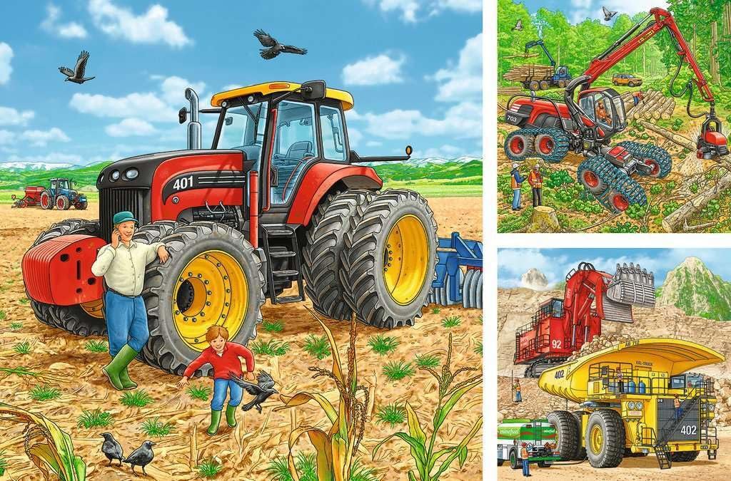 Пазл Ravensburger GROTE MACHINES 3x49 элементов 21 x 21 см, фото №2