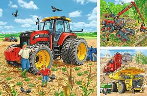 Пазл Ravensburger GROTE MACHINES 3x49 элементов 21 x 21 см synthetic.ua - Фото 1